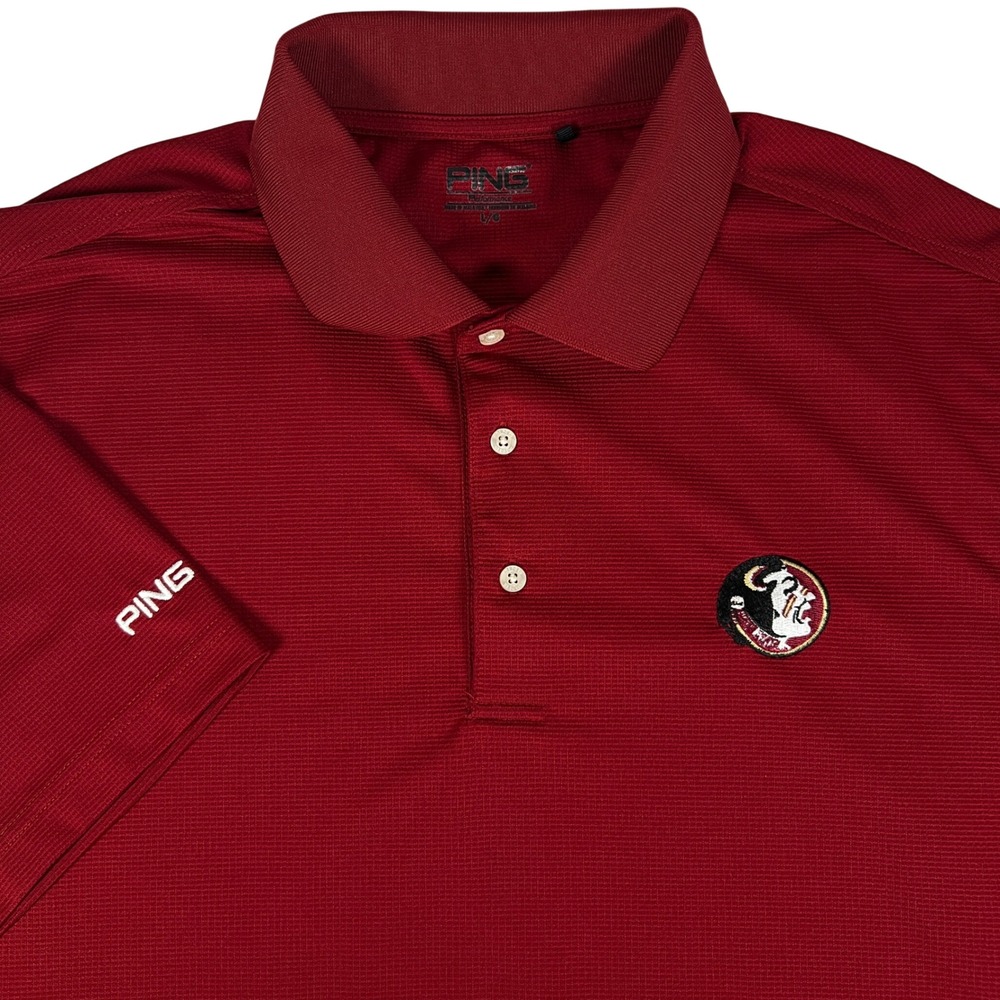 Florida State Seminoles Ping Polo Mens Large Garnet FSU Golf Performance Shirt